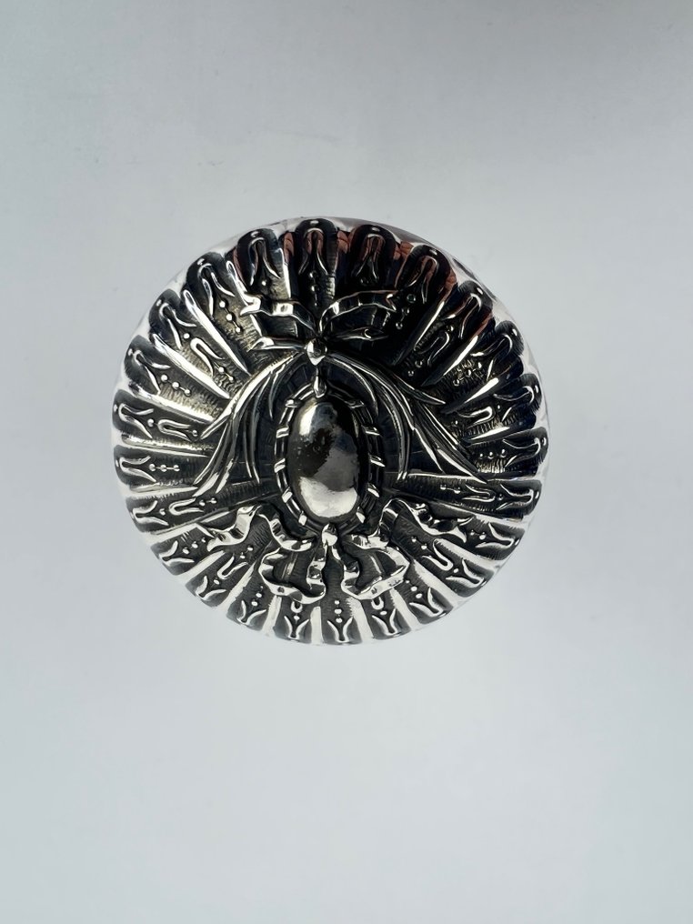 Louis Gauffre, Paris - Scatola - Contenitore di polvere con setaccio - .800 argento - Belle Époque #3.2