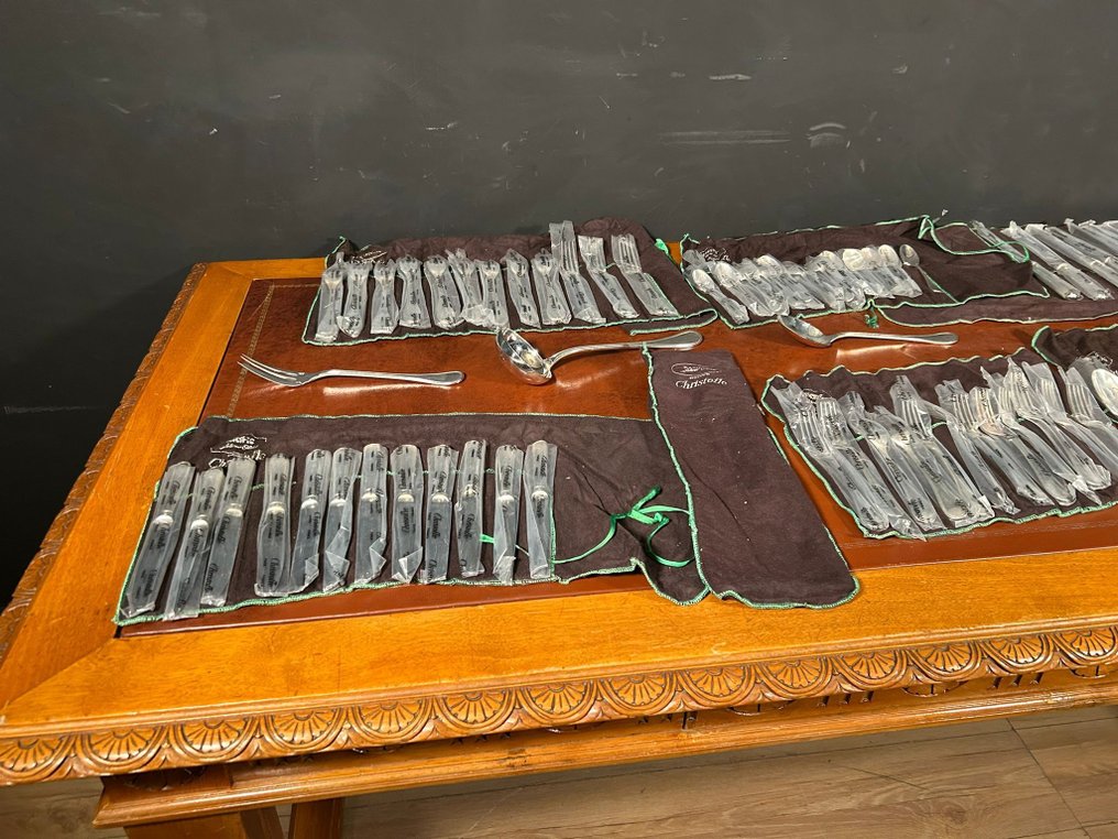 Christofle - Cutlery set for 12 (75) - Albino - Silverplated #4.3