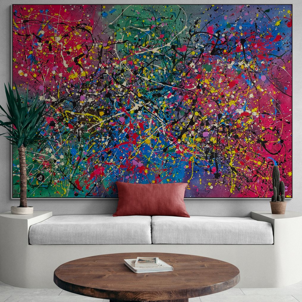 Arvydas Gaiciunas (Retne) - Sto N-14 (XXL) Abstract Expressionist Painting #2.1