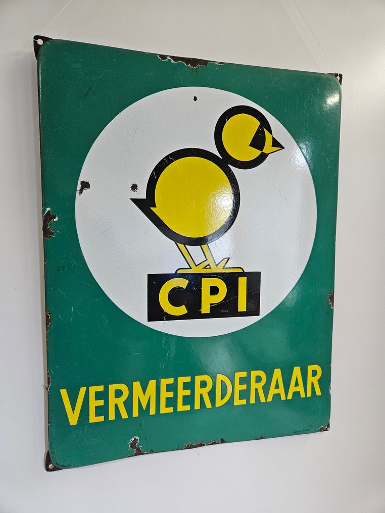 Langcat Bussum - 电子板 CPI 增加器 - 琺瑯標誌牌 - CPI vermeerderaar - 瑪瑙 #1.0