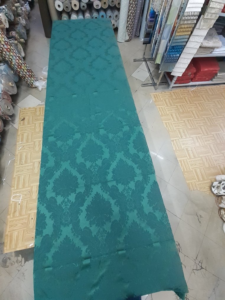 Tessuto per tappezzeria - 2.7 cm - 2.8 cm - TESSUTO BAROCCO VERDE #3.2