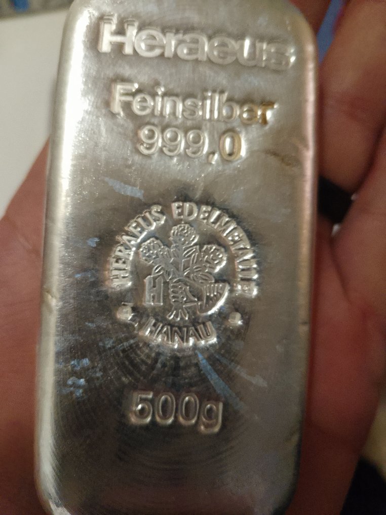 500 grammi - Argento .999 - Heraeus, Germany #2.1