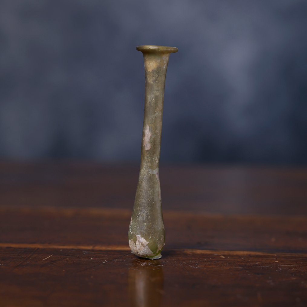 Αρχαία Ρωμαϊκή γυάλινο αλοιφαριό - 12 cm #2.1