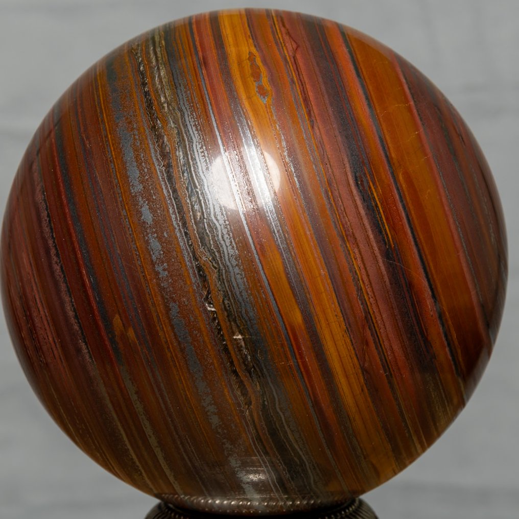 Tigeriron large AAA Tigeriron sphere - Height: 12.2 cm - Width: 12.2 cm- 3114 g #1.0
