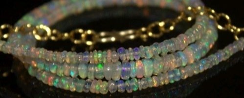 蛋白石 AA+ 天然矿物项链- 10 g - (1) #4.3