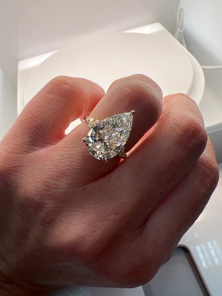 Ring - 14 kt Gelbgold - 6.22ct. tw. Diamant (Laborgezüchtet (Lab Grown)) - Diamant #3.2