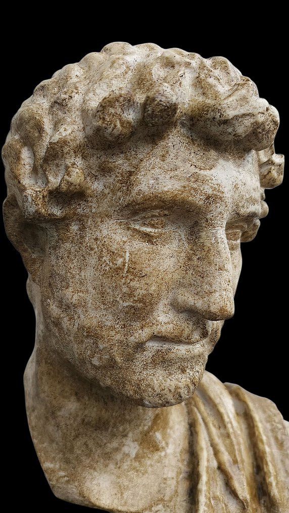 Skulptur, Busto Adriano - 35 cm - marmorpulver #4.3