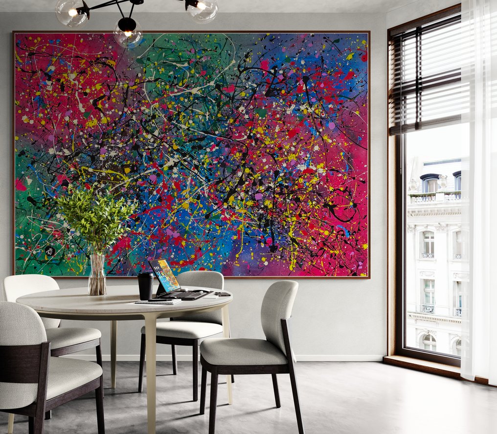 Arvydas Gaiciunas (Retne) - Sto N-14 (XXL) Abstract Expressionist Painting #3.2