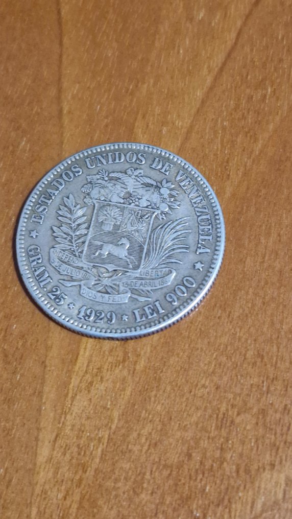 委内瑞拉. 2 monete in argento 1929/1939  (没有保留价) #2.1