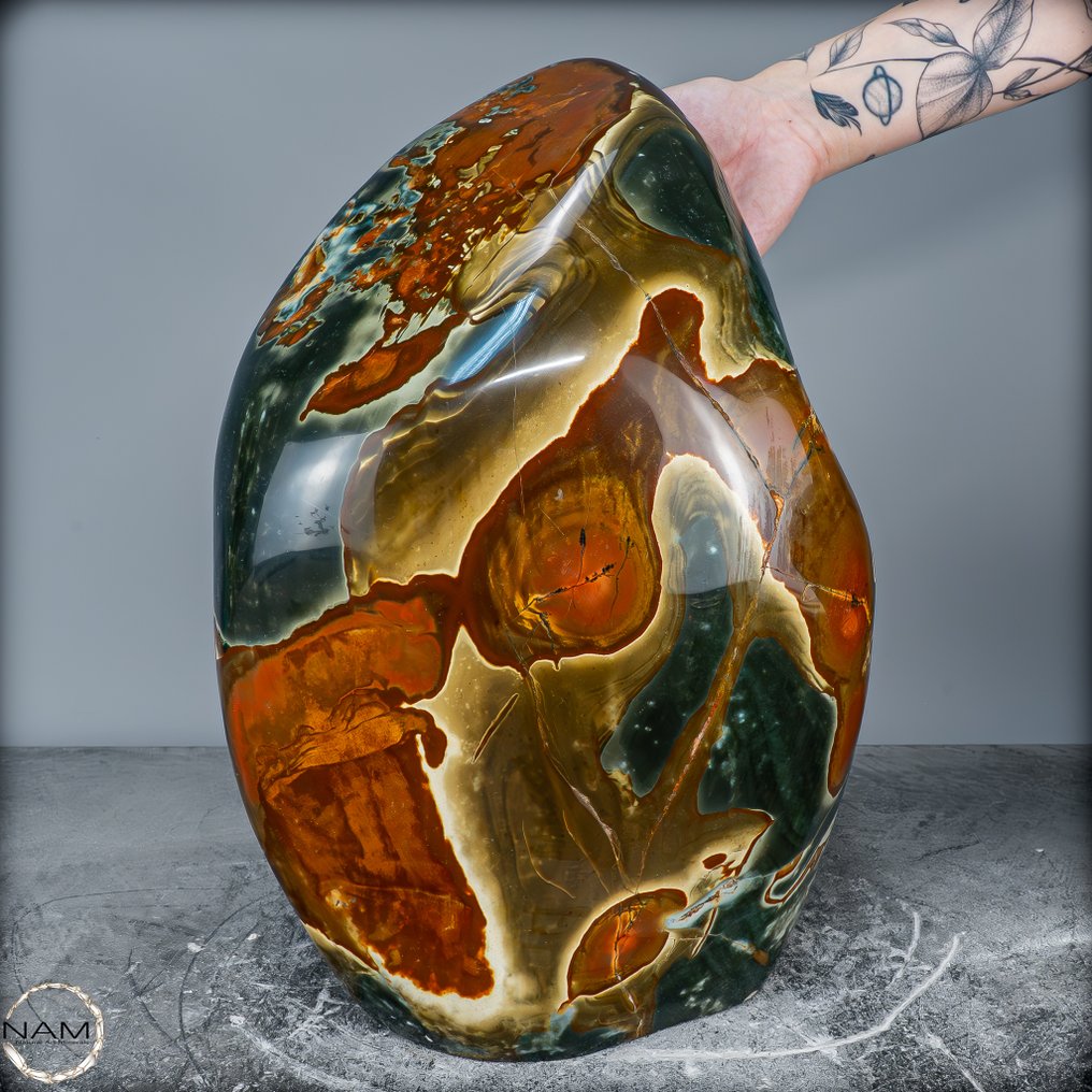 Μεγαλειώδης πολύχρωμος ελεύθερος σχηματισμός από Jaspis από τη Μαδαγασκάρη. Έργο τέχνης της γης σπάνιας ποιότητας- 26101.22 g #3.2