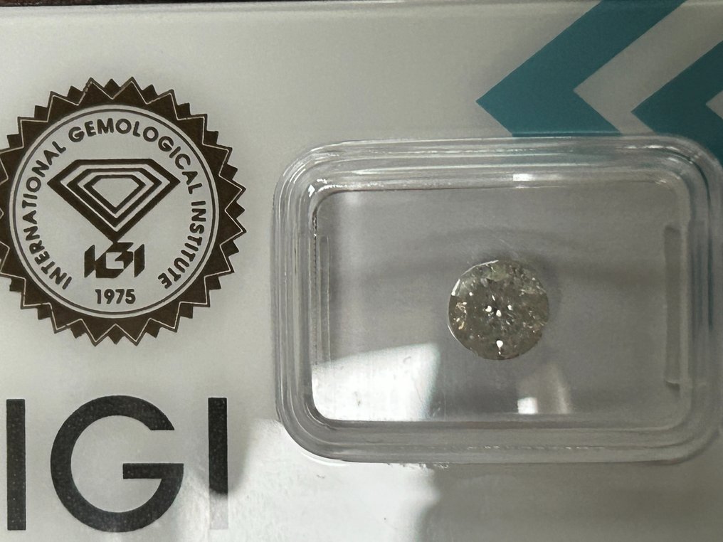 没有保留价 - 1 pcs 钻石  (天然)  - 1.06 ct - 圆形 - J - I3 - 国际宝石研究院（IGI） #1.0
