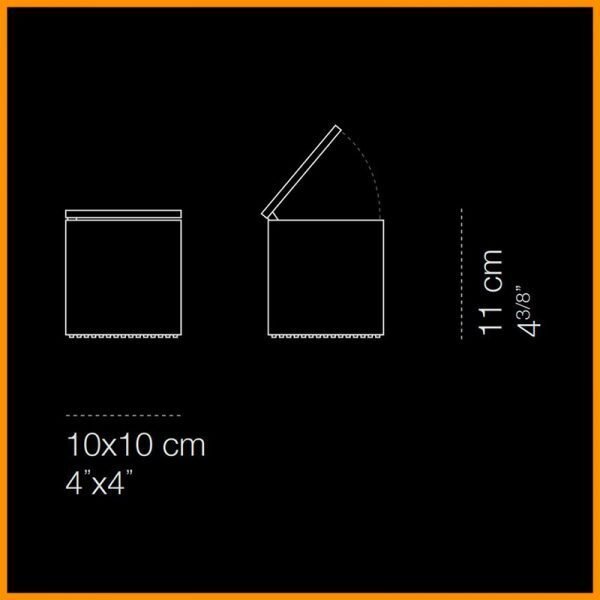 Cini&Nils - Franco Bettonica, Mario Melocchi - Table lamp - Cuboluce LED - Aluminium - Laccaseta anthracite #4.3