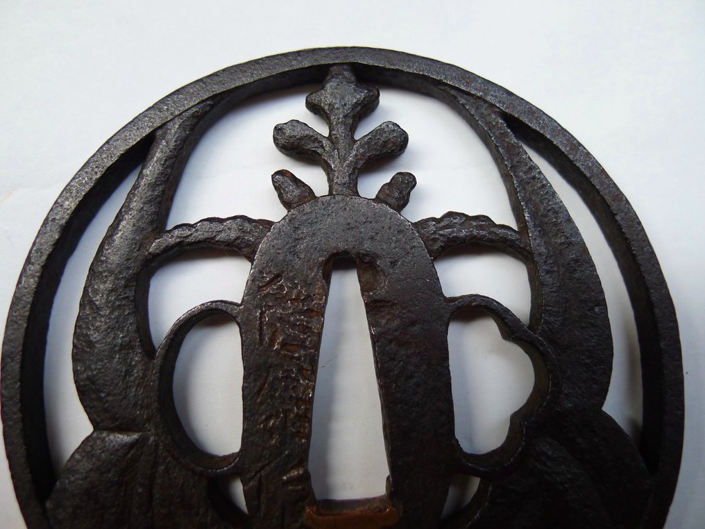 Beautiful sign sukashi (open work) motif tsuba - Ιαπωνία - Edo Period (1600-1868) #4.3