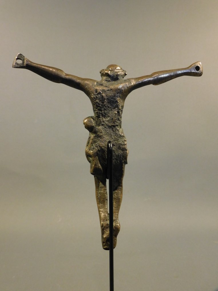 Γλυπτό, Corpus Christi - circa 1600 - 14 cm - Μπρούντζος #4.3