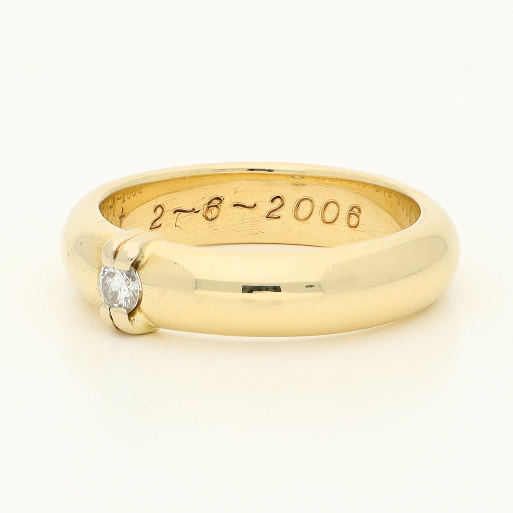 Gyűrű - 14 kt. Sárga arany -  0.10ct. tw. Gyémánt (Természetes)  #1.0