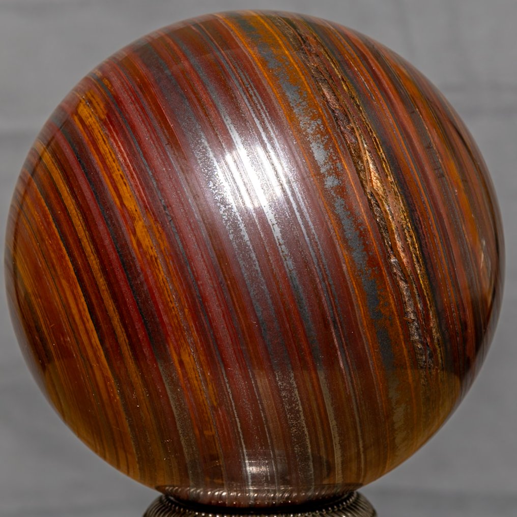 Tigeriron large AAA Tigeriron sphere - Height: 12.7 cm - Width: 12.7 cm- 3142 g #1.0
