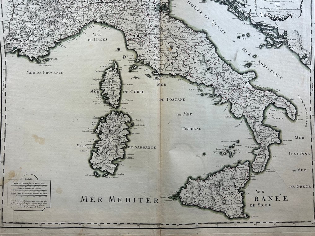 Italy - Italy / Sicily / Sardinia / Corsica / Istria (Pula, Rovinj, Poreč, Cittanova, Koper); Alexis-Hubert Jaillot (1632–1712) - L’Italie divisée en ses principaux Estats, Royaumes et Républiques… où sont exactement remarquées - 1701-1720 #1.0