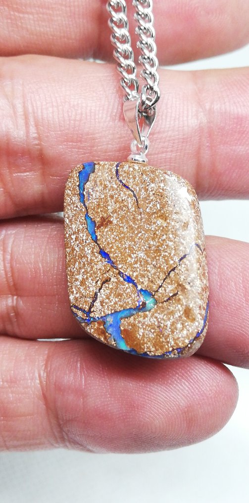 Magnifique Opale Boulder 24 καρατίων Χωρίς ελάχιστη τιμή. Κοσμήματα- 4.8 g #3.2