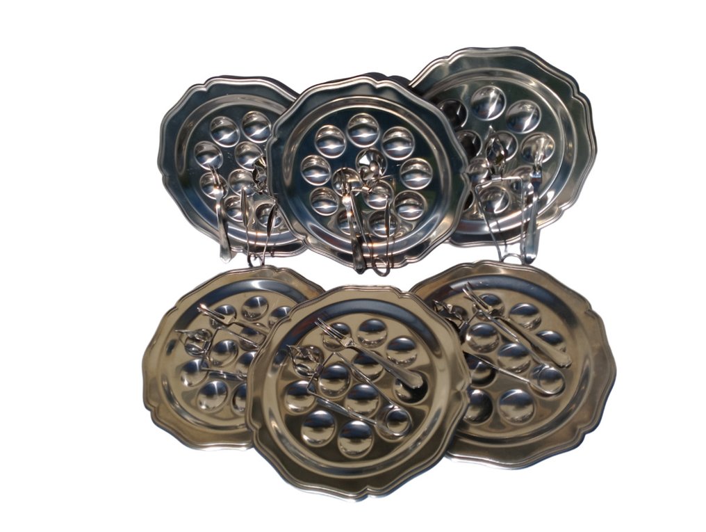 Guy Degrenne - 餐具組 (18) - met tangen en vorken - 鋼, 不銹鋼 - 设置蜗牛牌 #1.0