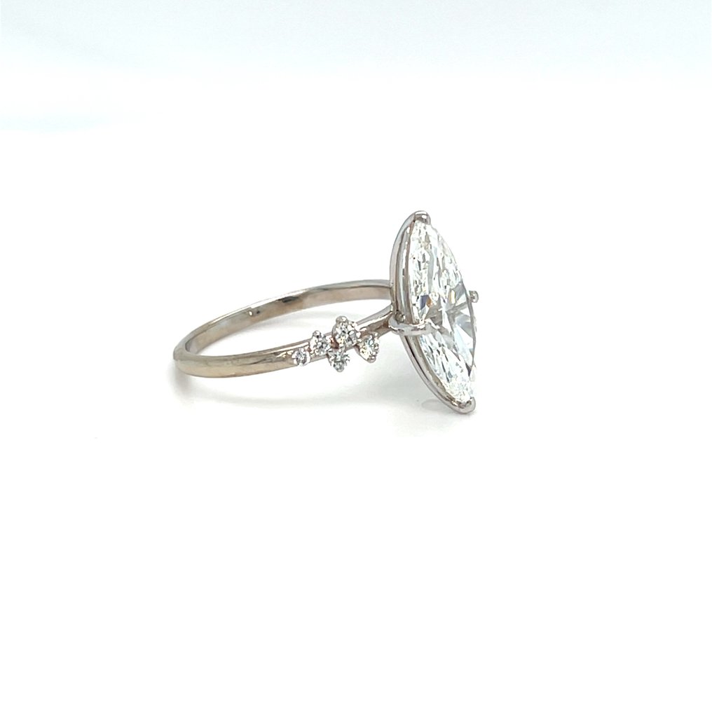 Ring - 14 kt Weißgold -  3.21ct. tw. Diamant (Laborgezüchtet (Lab Grown)) - Diamant #2.1