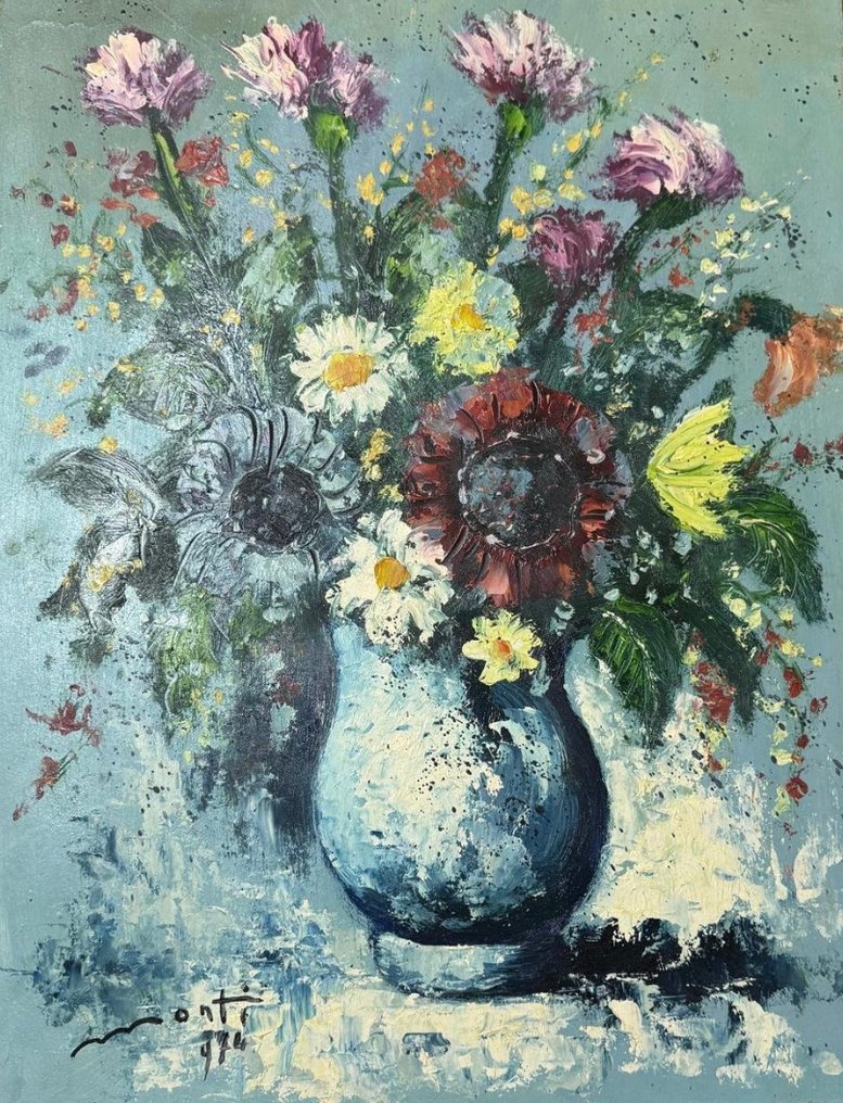 Cesarino Monti (1916-1979) - Composizione floreale #1.0