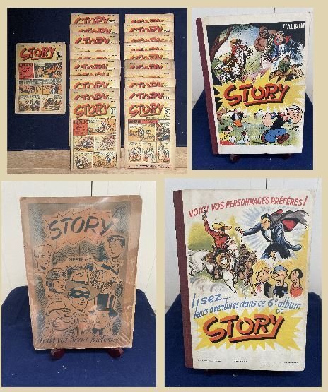 Story (magazine) - Recueils N°2 + N°6 + N°7 + 21 magazines - 3 Album - Erstausgabe - 1946/1948 #1.0