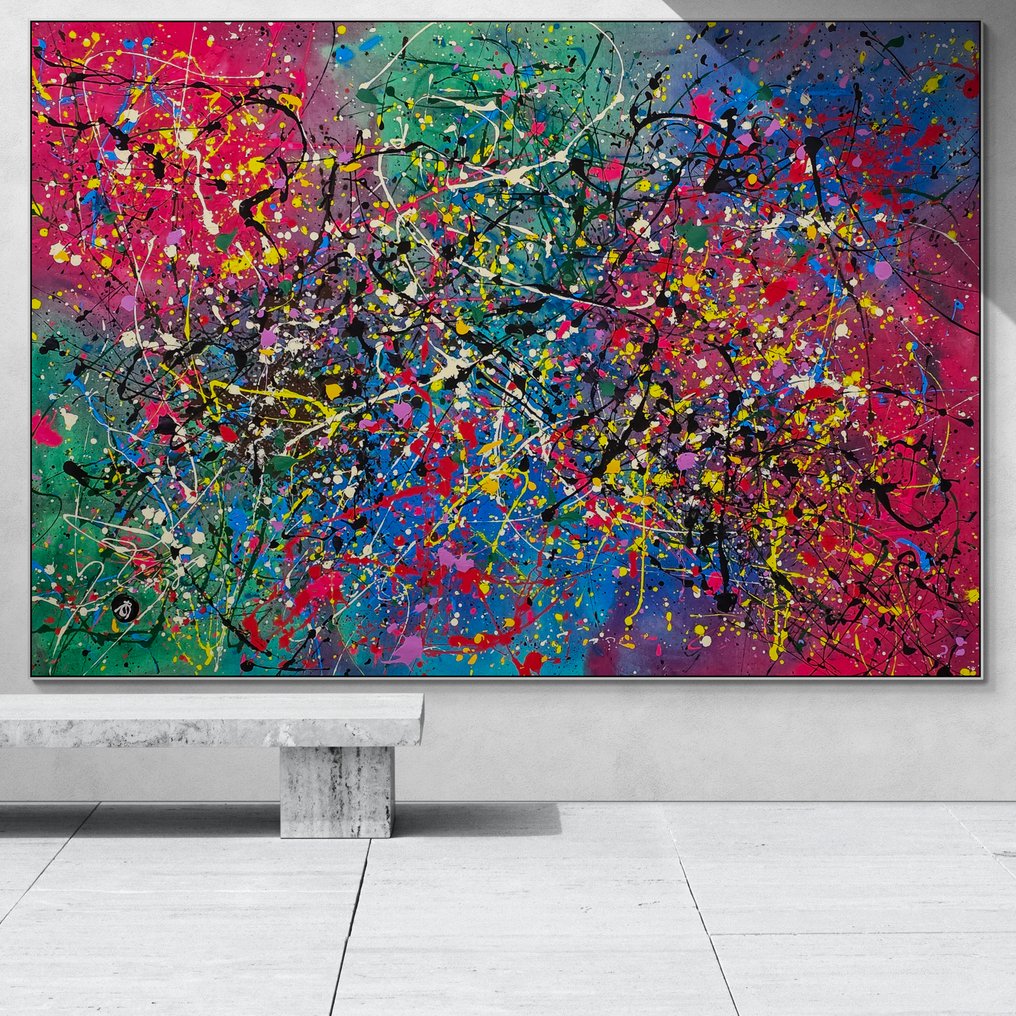 Arvydas Gaiciunas (Retne) - Sto N-14 (XXL) Abstract Expressionist Painting #1.0