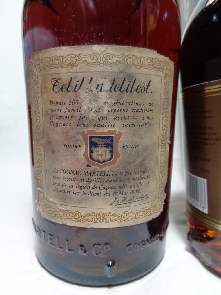 Martell, Dugontier - VS/3 Star Cognac  - b. 1970-luku, 1990-luku - 70cl, 75cl - 3 pullojen #3.2