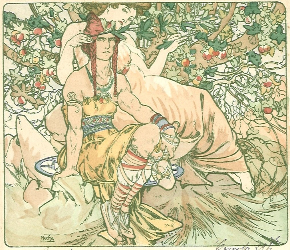 Alphonse Mucha (1860–1939) - 'Chocolat Masson' or 'Mexico Chocolate' - Signed Original lithograph - Art Nouveau - 1897 #1.0