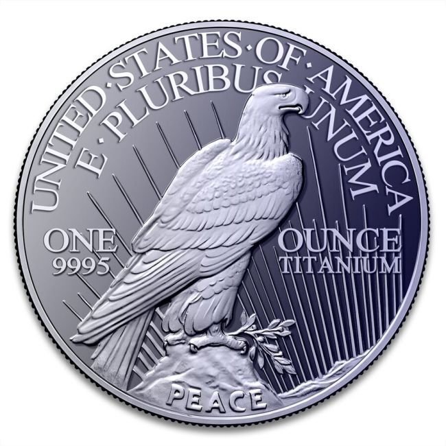 États-Unis. 5 x 2026 1 oz Titanium Peace Dollar Round BU  (Sans prix de réserve) #2.1