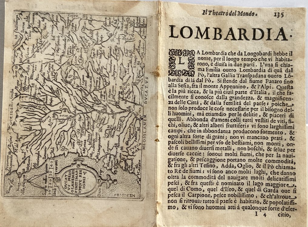 Italy - Lombardia - North ITALY; Ortelius - Ducatus Mediolanensis Finitimarumque regionis - Mediolanen Ducatus - 1581-1600 #1.0