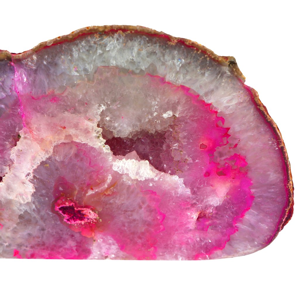 无底价 - 鲜艳粉色玛瑙 XL Geode - 13x12x6 厘米- 2.6 kg #3.2