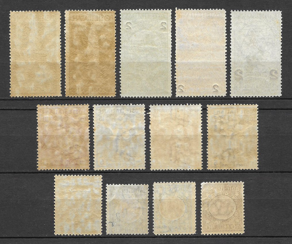 Ιταλία Βασίλειο 1912 - Ολοκληρωμένη σειρά της περιόδου. - Sassone. S.15, S.16, S.17, n.106, S.19. #1.0