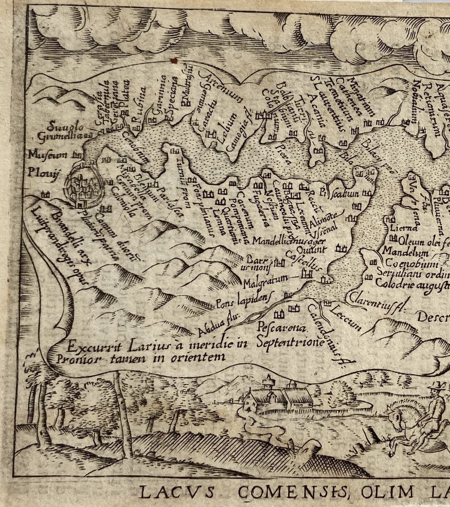 Italy - Lombardia - North ITALY; Ortelius - Lacus Comensis,Olim Larius - 1581-1600 #2.1