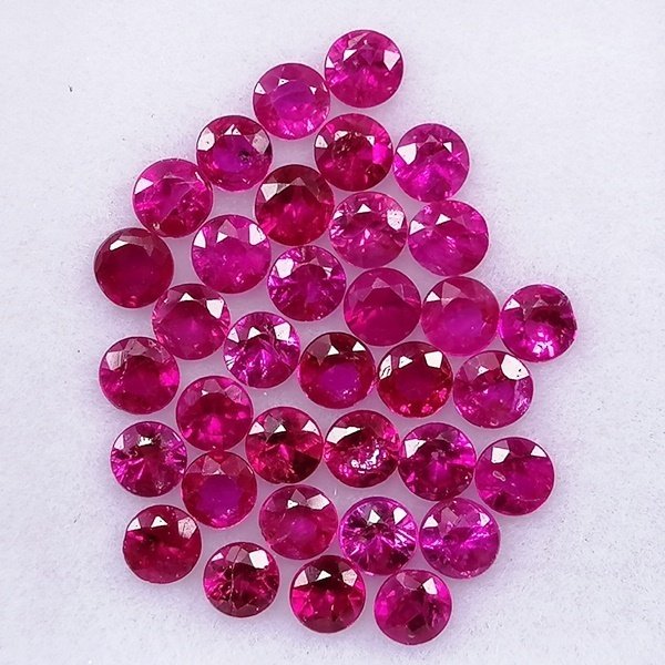 35 pcs  红色 红宝石  - 2.17 ct - 西班牙宝石学院（IGE） - 次要的 #1.0