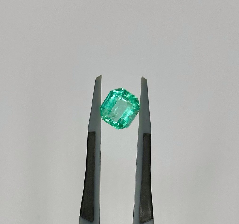 1 pcs  Verde Smarald  - 1.69 ct - IGI (Institutul gemologic internațional) - COLOMBIAN Emerald IGI #1.0