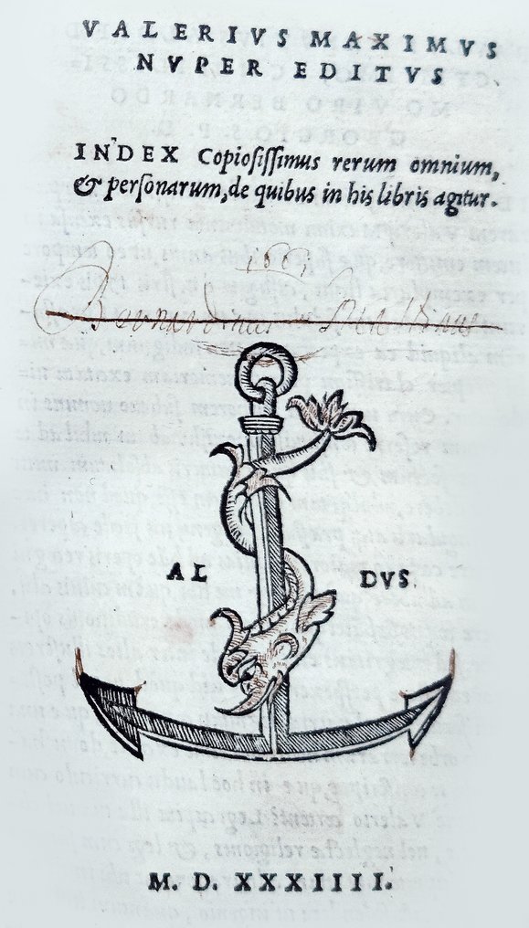 Aldo Manuzio - Valerius Maximus - 1534 #2.1