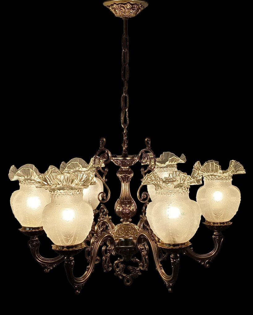 Riippuva lamppu - pronssi, kristalli #4.3