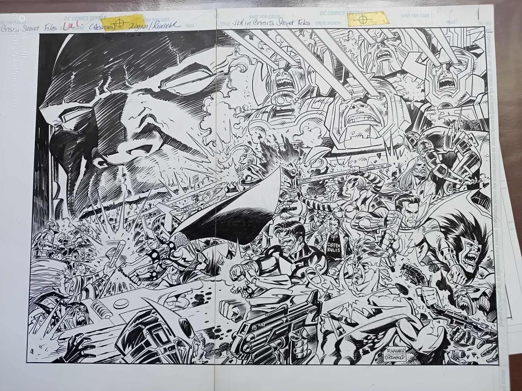 Ron Wagner / Bill Reinhold - 1 Original page - JLA, Darkseid - JLA in Crisis Secret Files - 1999 #1.0