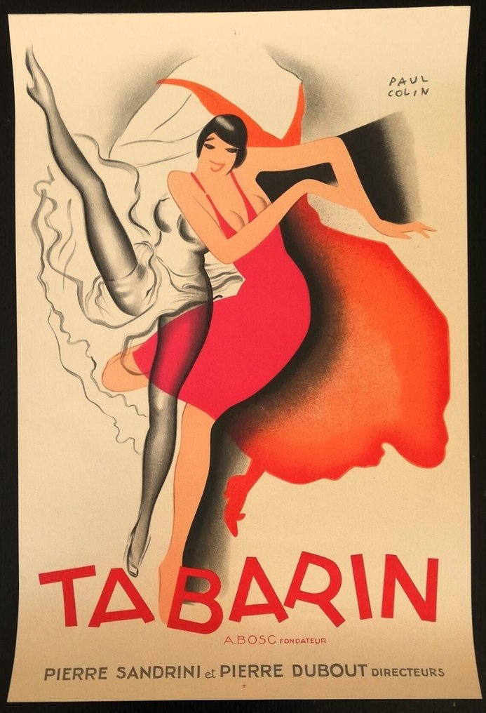 Paul Colin - Original Vintage Lithograph Poster (BAL) TABARIN - 1920s #1.0
