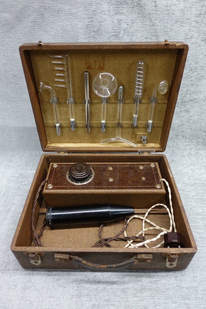 医疗器械 - 电疗设备 - 木, 玻璃, 人造树胶 - Vintage VioletRay #1.0