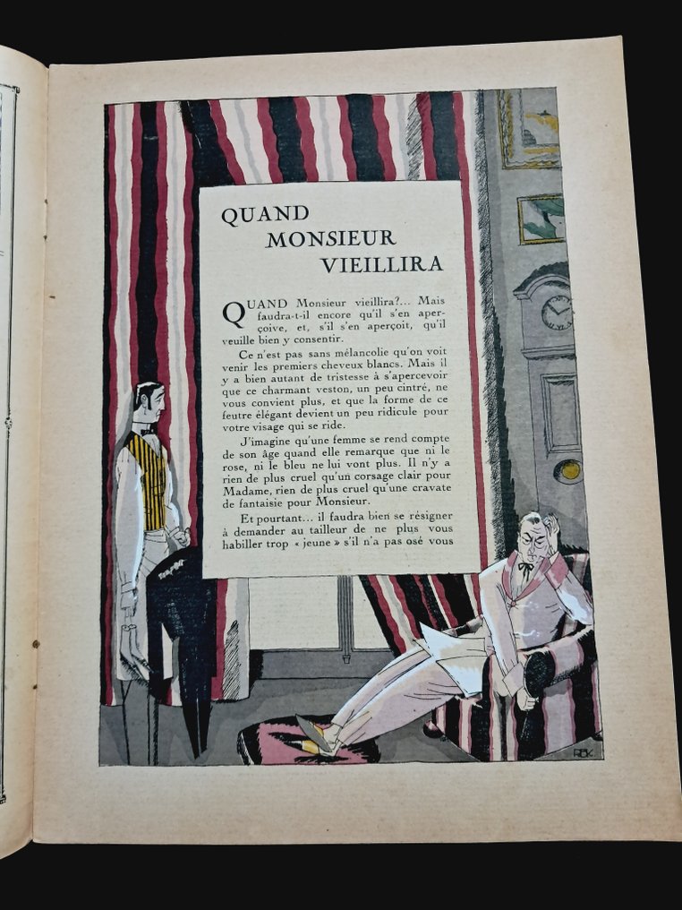 Maurice Tanguy; Guy Arnoux; Cad; Rego Monteiro; Benito - Monsieur, Revue des élégances - Lotto di 9 numeri - 1922 #2.1