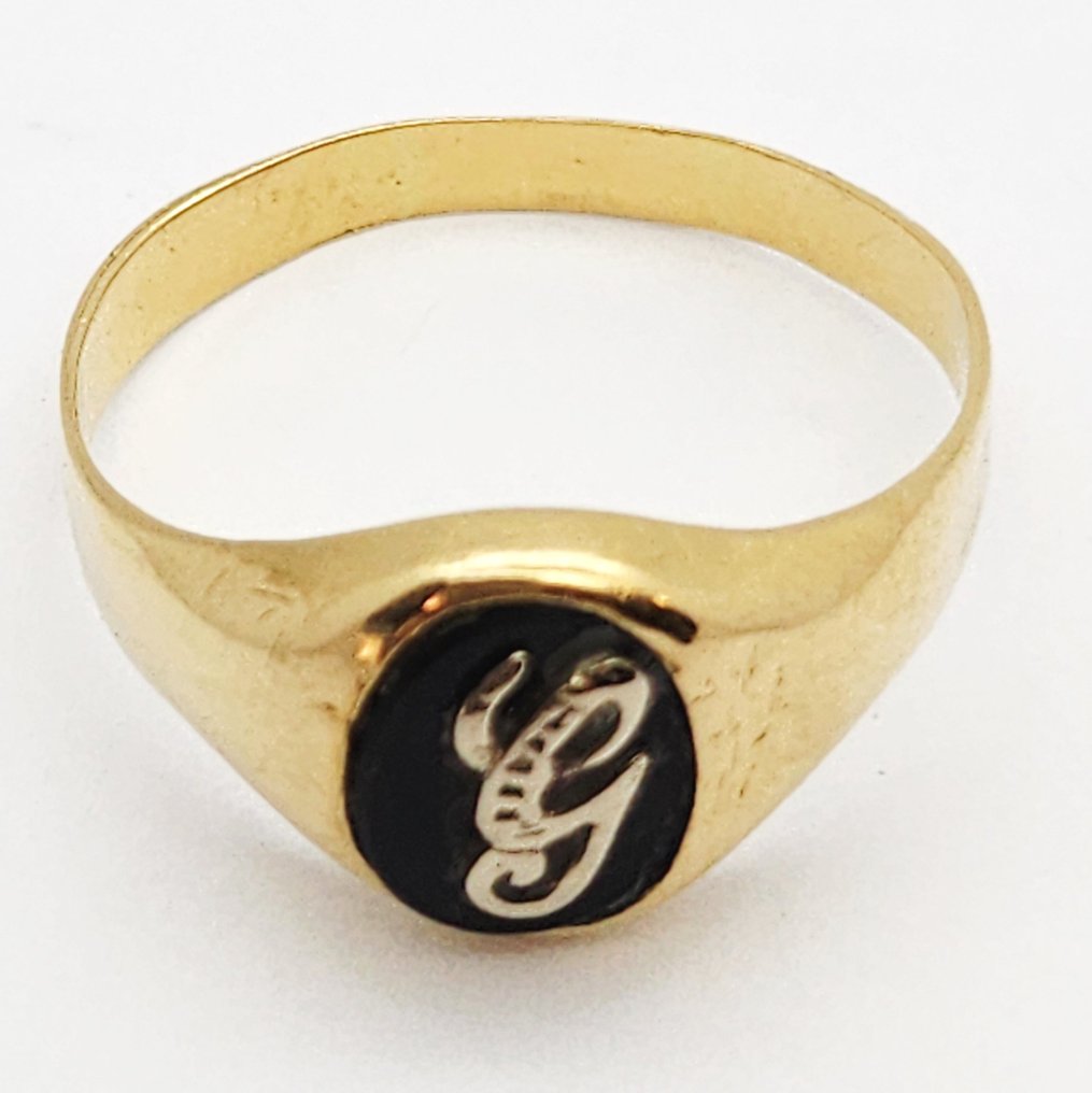 戒指 - 18K包金 黄金, 白金 -  3.00ct. tw. 缟玛瑙 #4.3