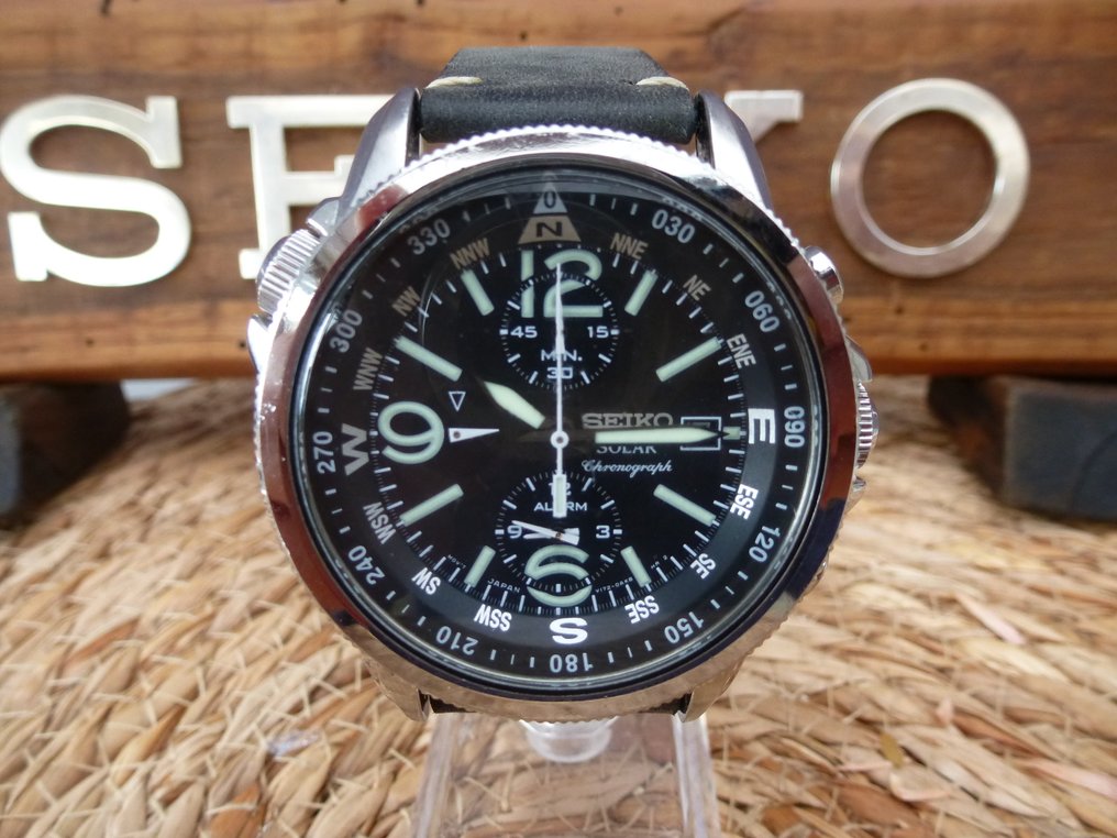 Seiko - Prospex - Nincs minimálár - Aviator Solar V172-0AG0 Chronograph - Férfi - 2020+ #1.0