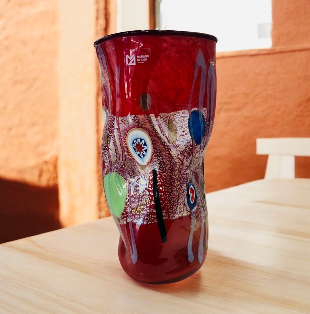 Βάζο - Γυαλί και μούρινες millefiori, φόρος τιμής στον Kandinsky. #1.0