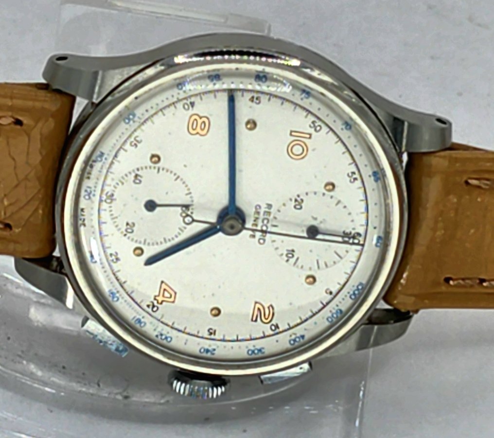 Record Watch & Co. - Geneve - Stahl Chronograph - Kaliber Valjoux 77 - Schweiz um 1940 - Herren - 1900-1949 #4.3