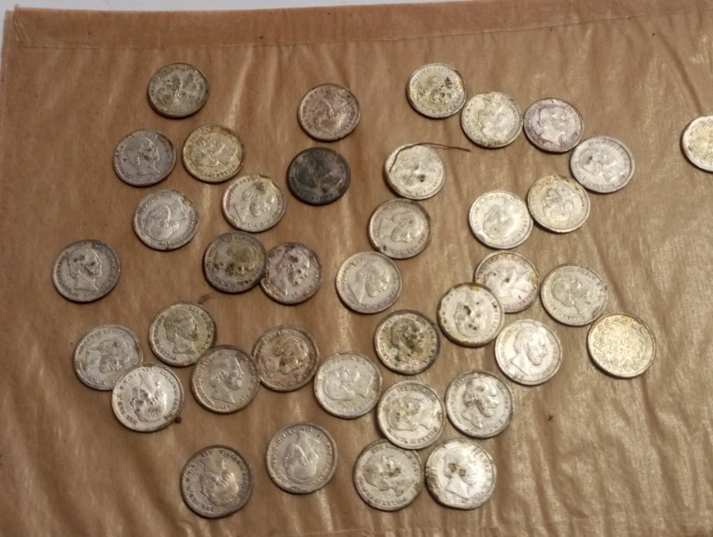 Netherlands. Willem III. 5 Cents 1850 to 1887,  38 monete  (No reserve price) #1.0