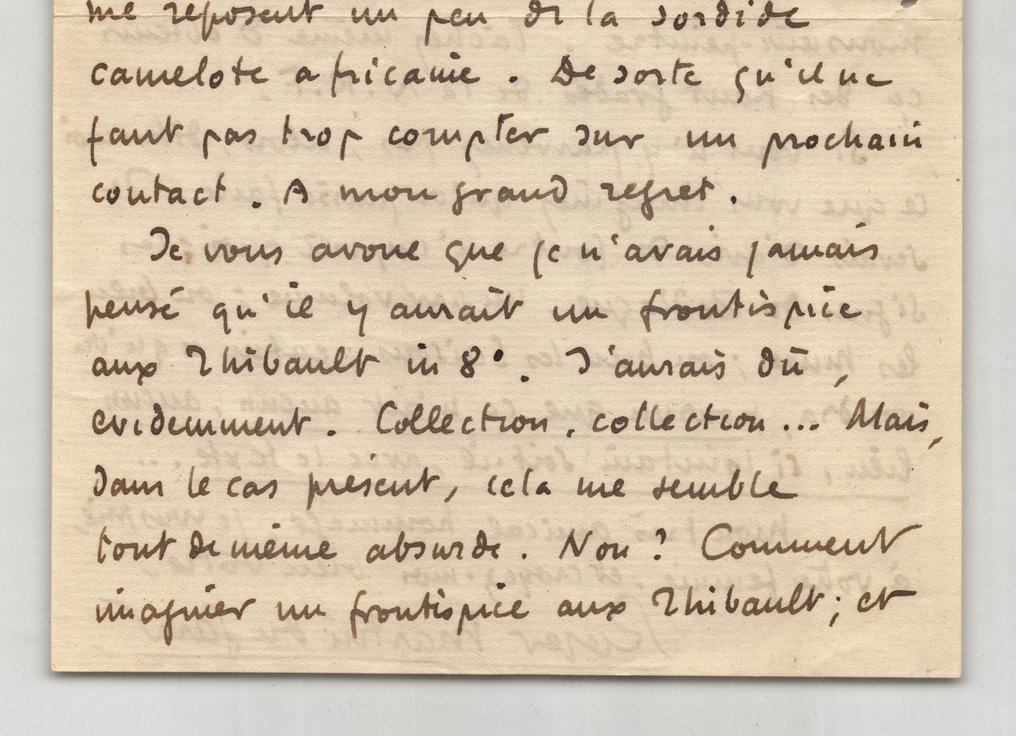 Roger Martin du Gard - Lettre autographe signée - Les frontispices des Thibault - 1929 #2.1