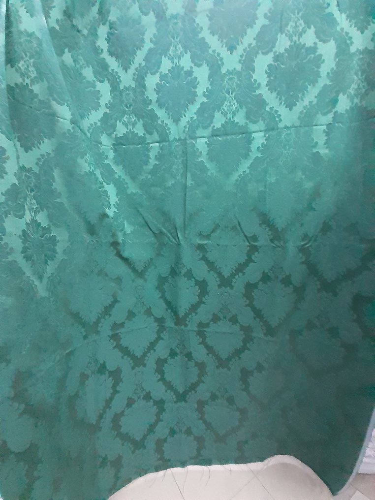 Tessuto per tappezzeria - 2.7 cm - 2.8 cm - TESSUTO BAROCCO VERDE #4.3