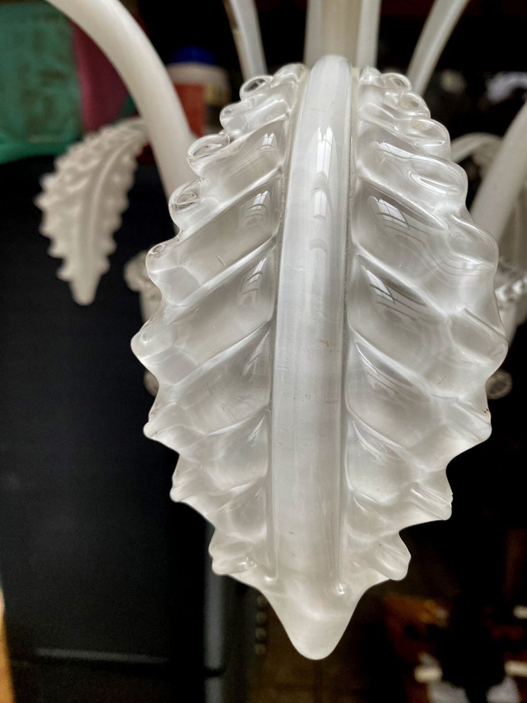 Πολυέλαιος - Murano 3 λευκό σατέν #4.3